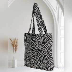Zebra 🦓 Print Tote Bag Shopping Travel Beach Day Trip